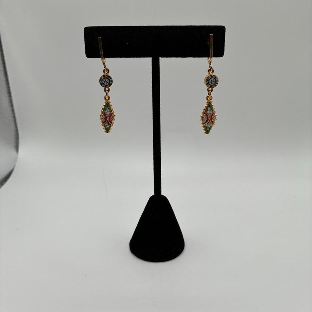 Vintage Italian Micro Mosaic Screwback Earrings